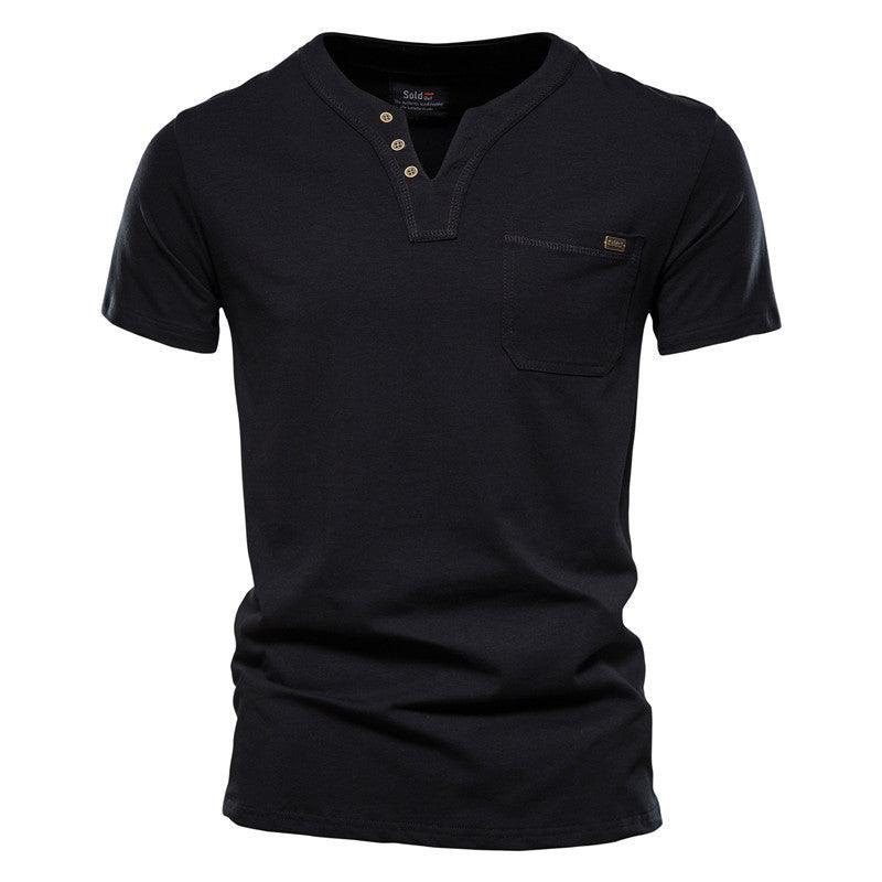 Sports T-shirt Slim Cotton Pocket Men - melvincucci
