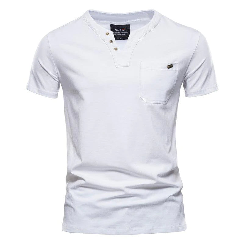 Sports T-shirt Slim Cotton Pocket Men - melvincucci