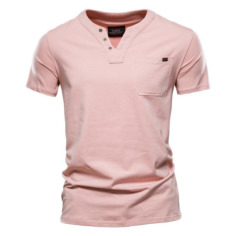 Sports T-shirt Slim Cotton Pocket Men - melvincucci