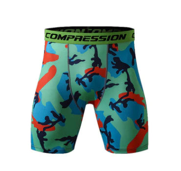 Sports tights men running fitness marathon camouflage shorts quick-drying breathable compression pants - melvincucci