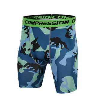 Sports tights men running fitness marathon camouflage shorts quick-drying breathable compression pants - melvincucci