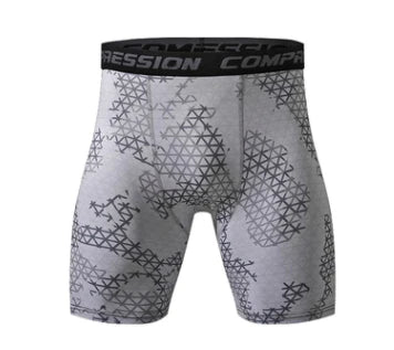 Sports tights men running fitness marathon camouflage shorts quick-drying breathable compression pants - melvincucci