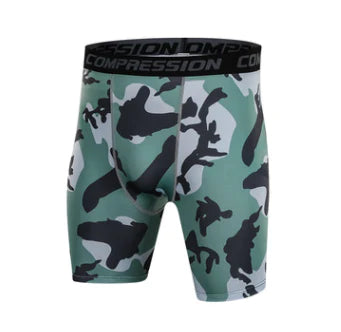 Sports tights men running fitness marathon camouflage shorts quick-drying breathable compression pants - melvincucci