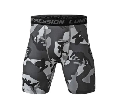 Sports tights men running fitness marathon camouflage shorts quick-drying breathable compression pants - melvincucci