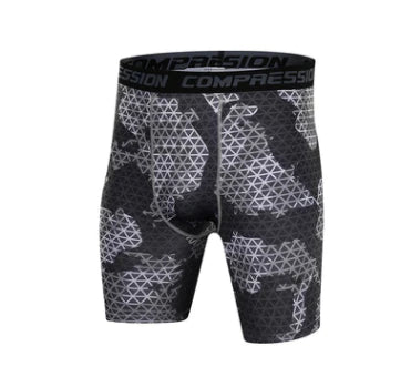 Sports tights men running fitness marathon camouflage shorts quick-drying breathable compression pants - melvincucci