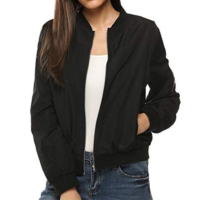 Sportswear Short Bomber Jacket Coat Autumn Women - melvincucci