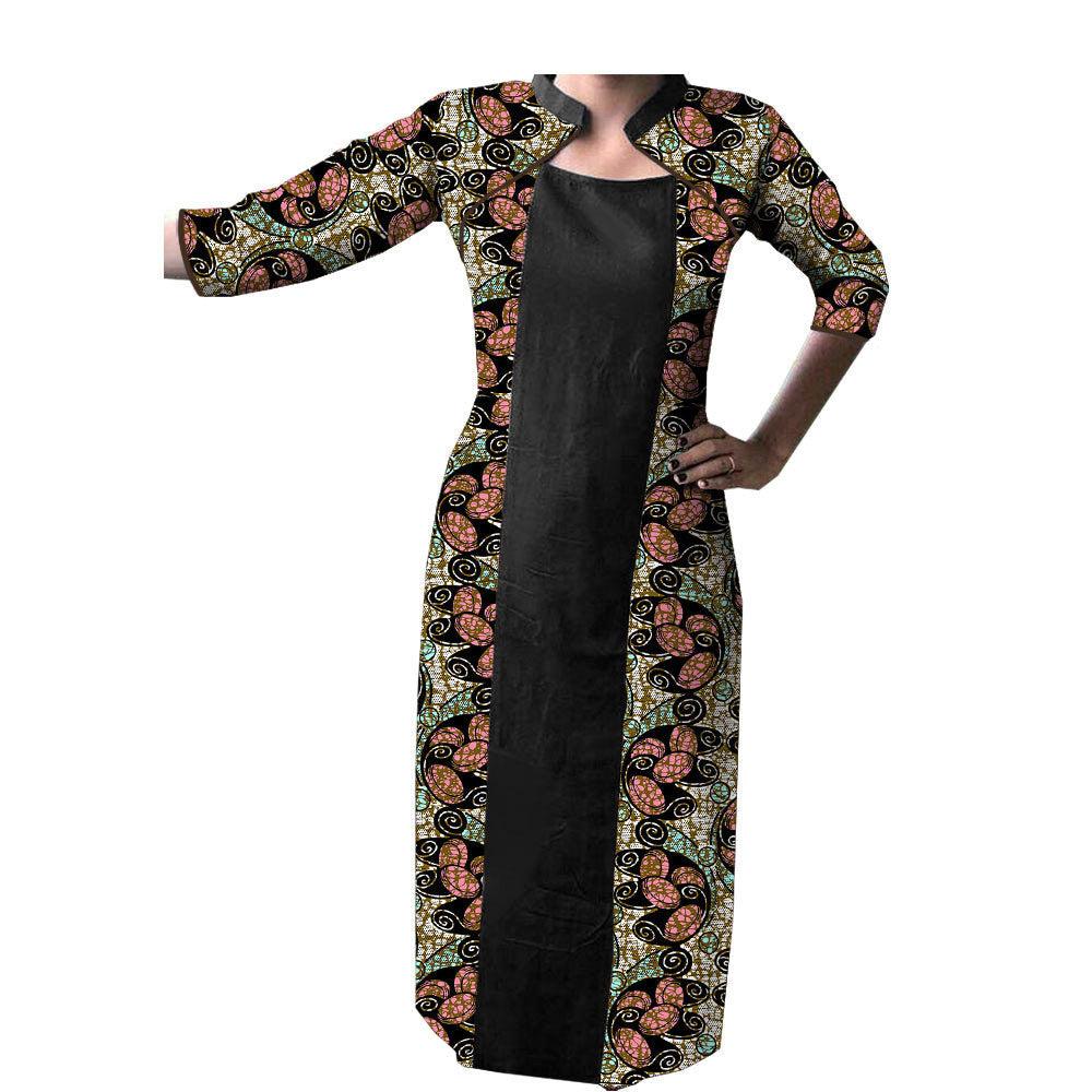 Spot Hot-Selling Export African Characteristic Batik Printed Cotton Plus Size Dress - melvincucci