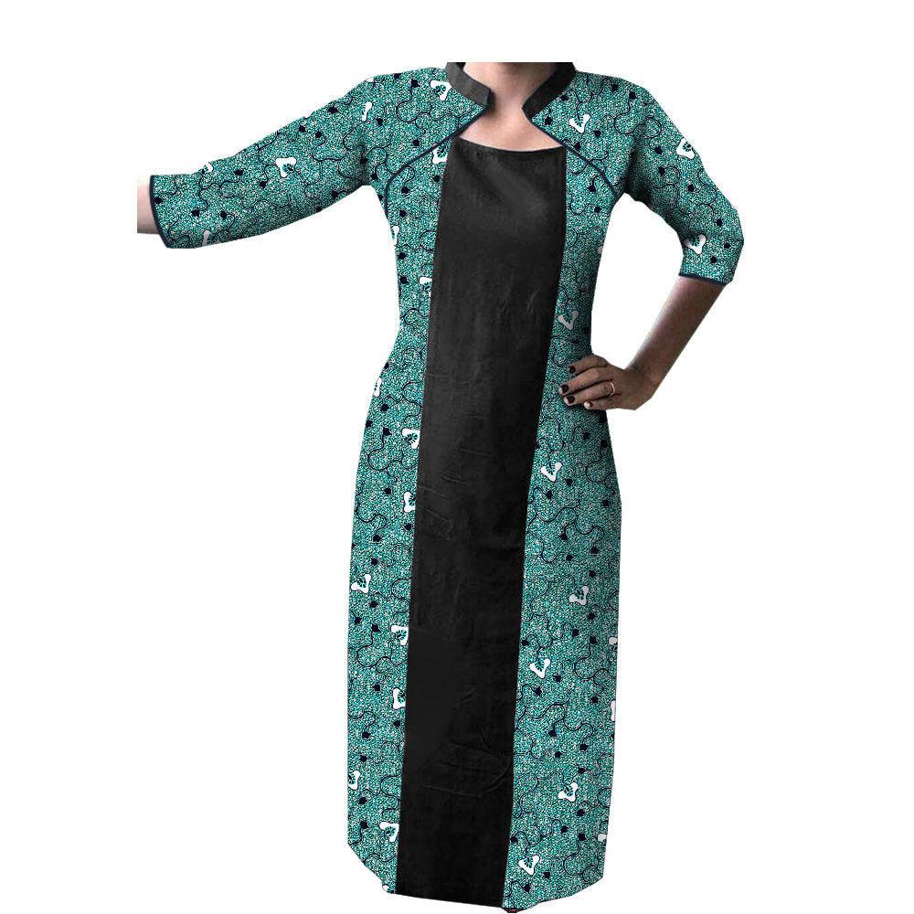 Spot Hot-Selling Export African Characteristic Batik Printed Cotton Plus Size Dress - melvincucci