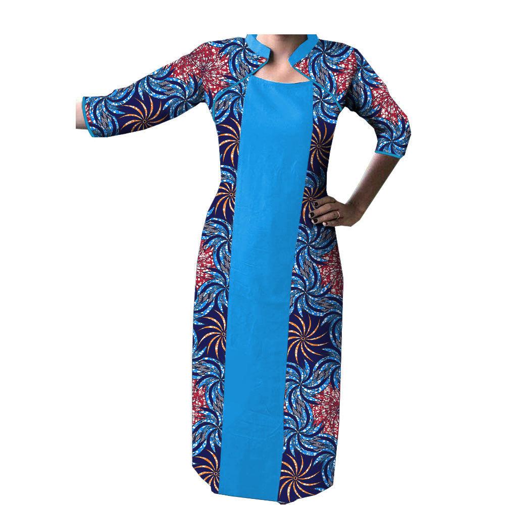 Spot Hot-Selling Export African Characteristic Batik Printed Cotton Plus Size Dress - melvincucci
