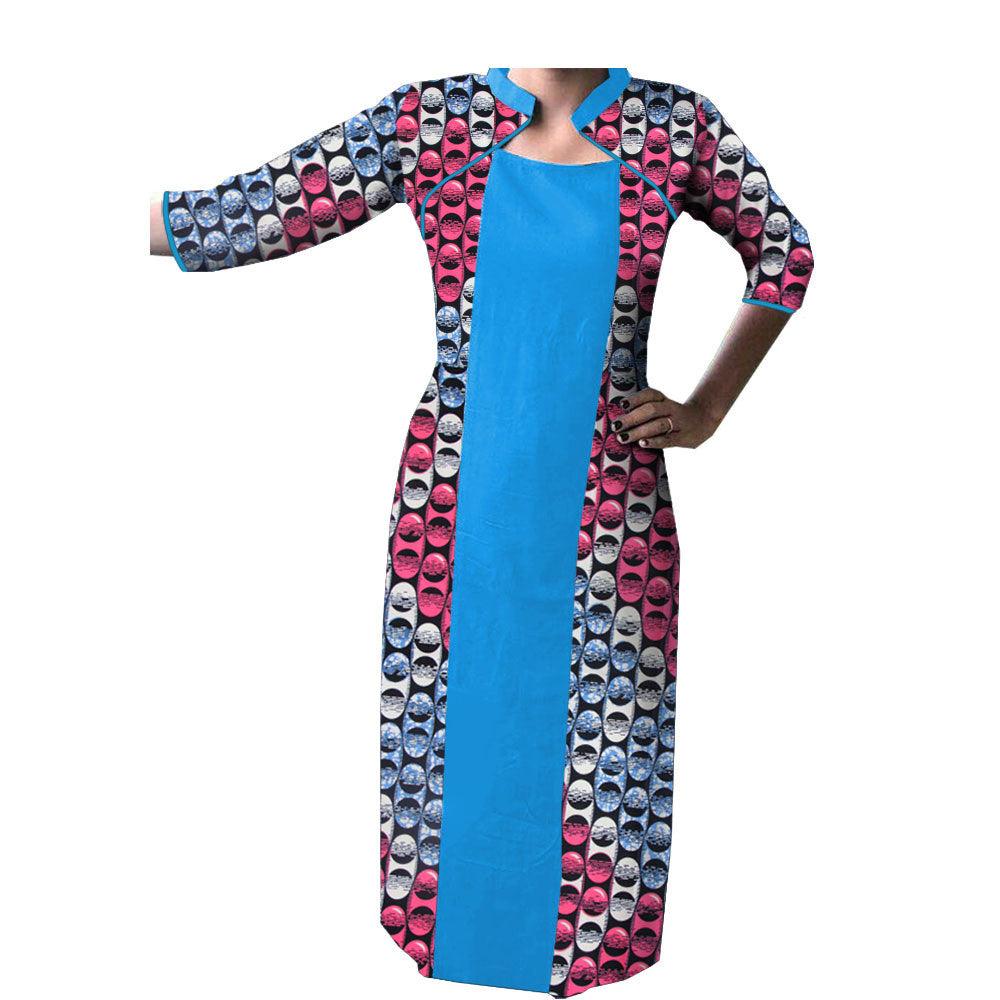 Spot Hot-Selling Export African Characteristic Batik Printed Cotton Plus Size Dress - melvincucci