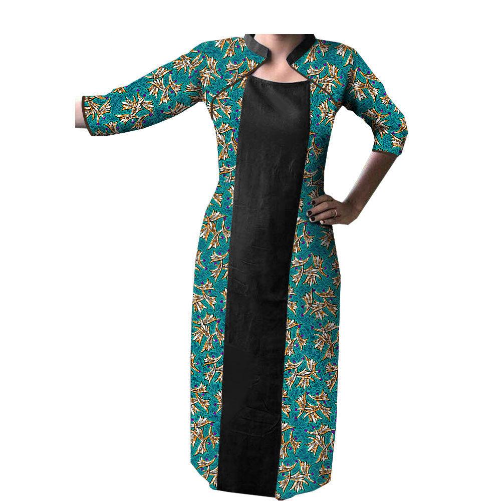 Spot Hot-Selling Export African Characteristic Batik Printed Cotton Plus Size Dress - melvincucci