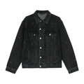 Spray Paint Jacket Men and Women Trend Couple Denim Jacket Retro Denim Jacket - melvincucci