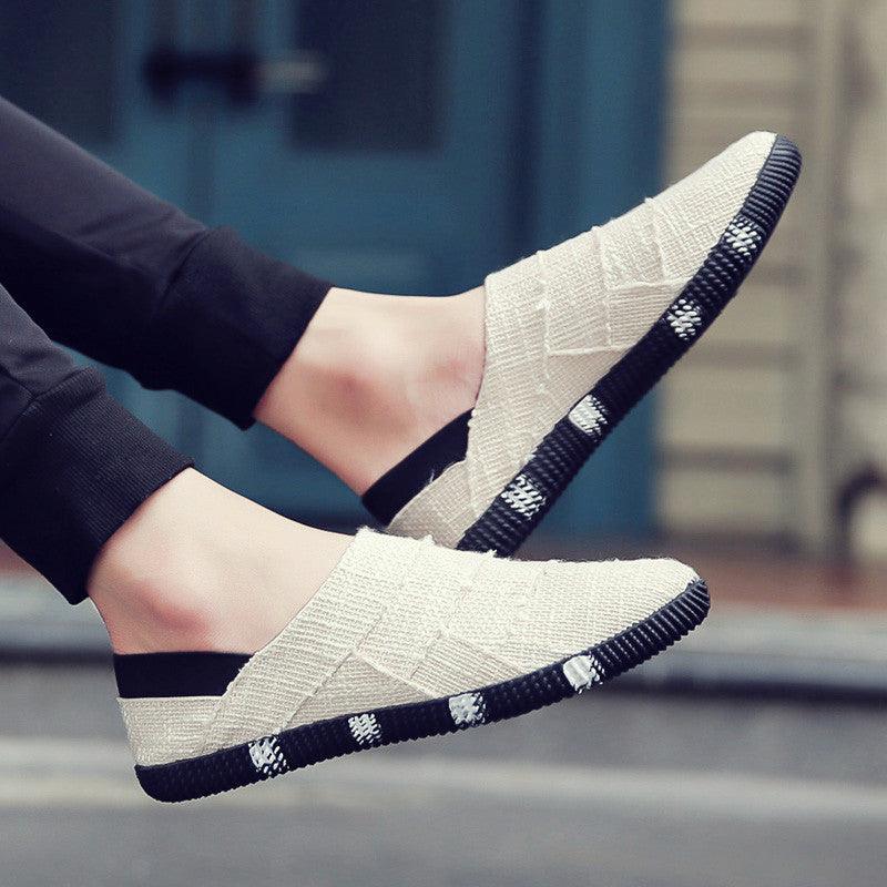 Spring And Summer Linen Canvas Shoes Men Korean Trend Casual Shoes Men - melvincucci