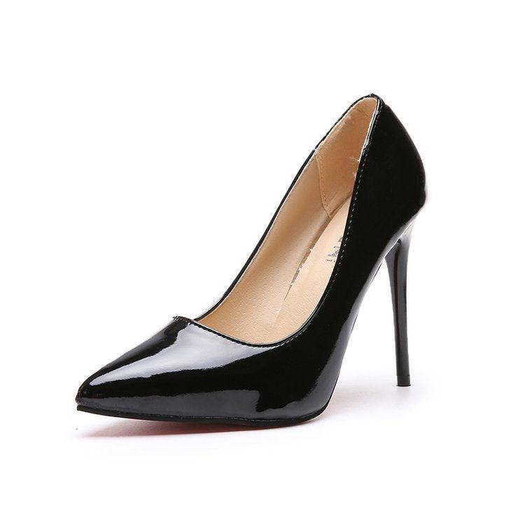 Spring and summer new versatile rubber stiletto Pu single shoe - melvincucci