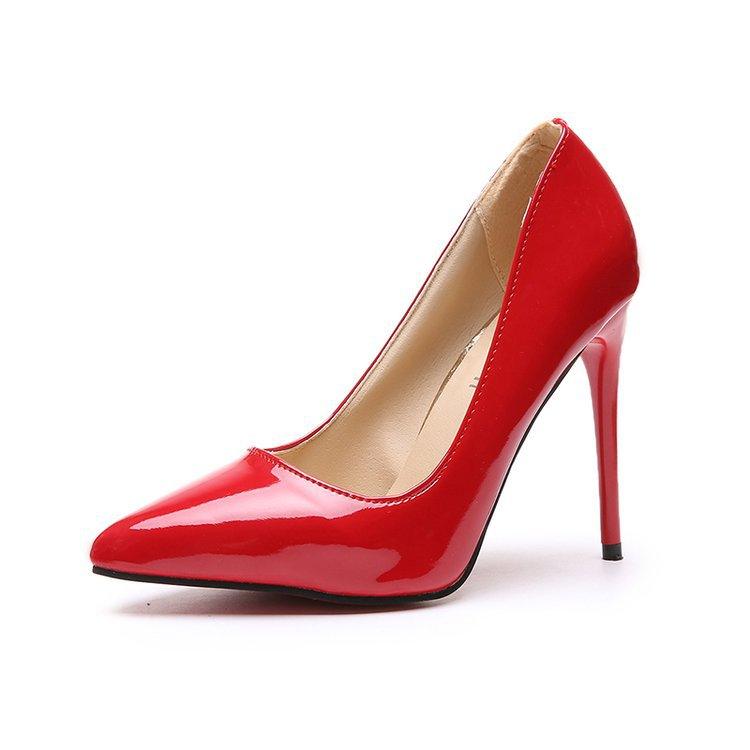 Spring and summer new versatile rubber stiletto Pu single shoe - melvincucci