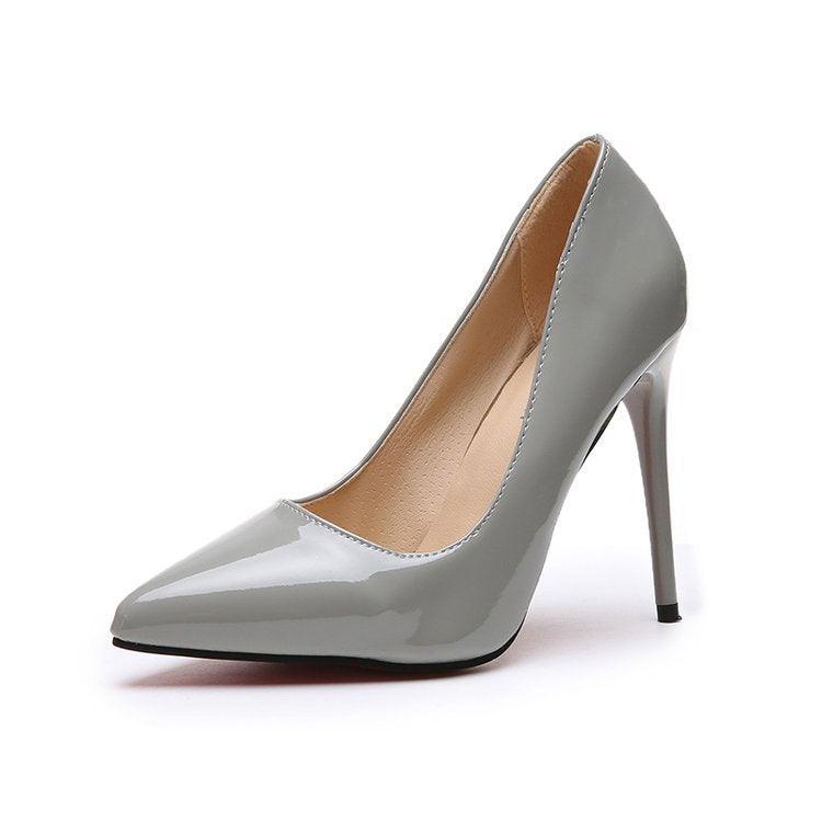 Spring and summer new versatile rubber stiletto Pu single shoe - melvincucci