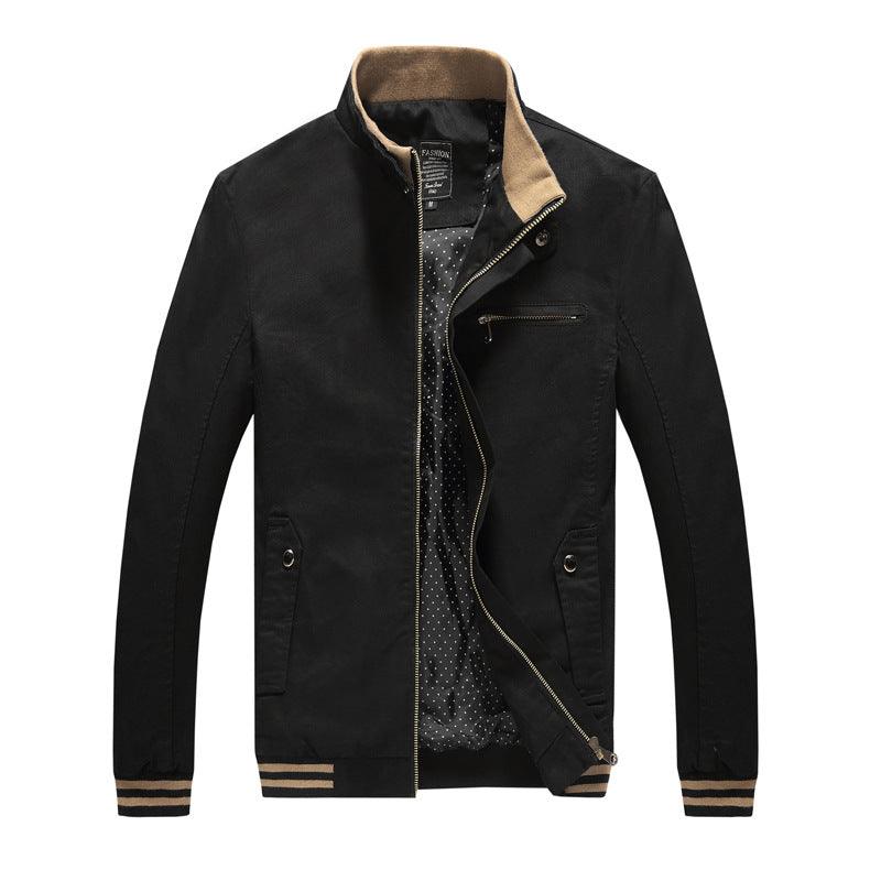 Spring Autumn Men Casual Jacket Coat Men's Fashion Washed 100% Pure Cotton Brand-Clothing Jackets Male Coats - melvincucci