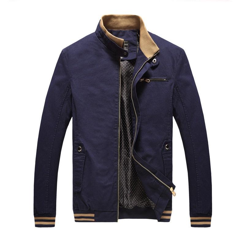 Spring Autumn Men Casual Jacket Coat Men's Fashion Washed 100% Pure Cotton Brand-Clothing Jackets Male Coats - melvincucci