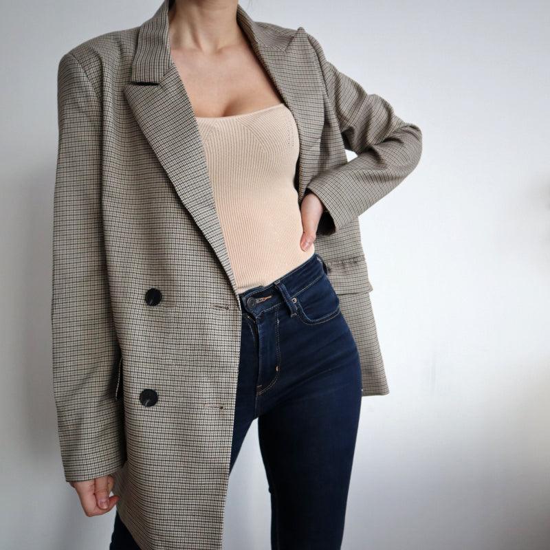 Spring Blazer Women Double Breasted Oversized - melvincucci