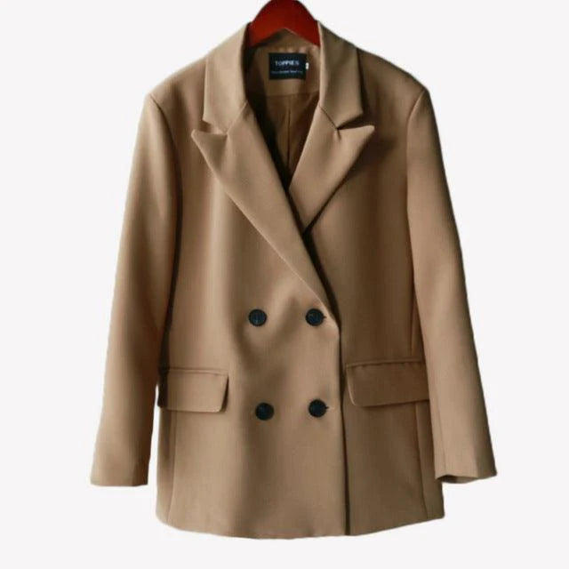 Spring Blazer Women Double Breasted Oversized - melvincucci