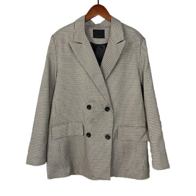 Spring Blazer Women Double Breasted Oversized - melvincucci