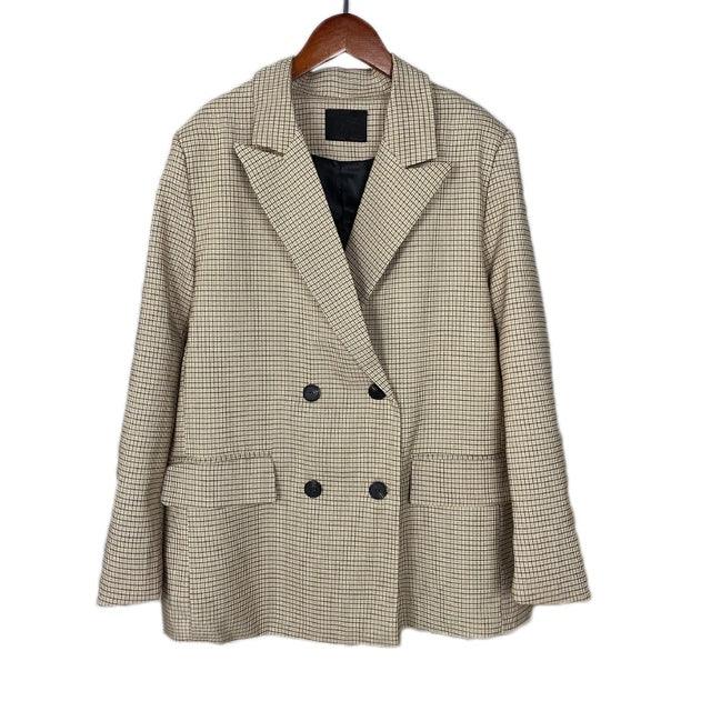 Spring Blazer Women Double Breasted Oversized - melvincucci