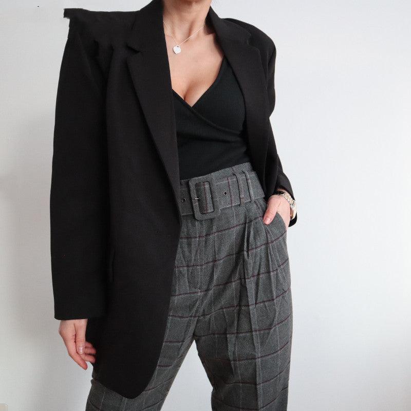 Spring Fashion Black Suit Jacket Women - melvincucci