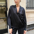 Spring New Women's Lapel Long Sleeve Loose Top - melvincucci
