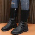 Square Heel Large Size Women's Shoe  Low Heel Casual Foot Belt - melvincucci