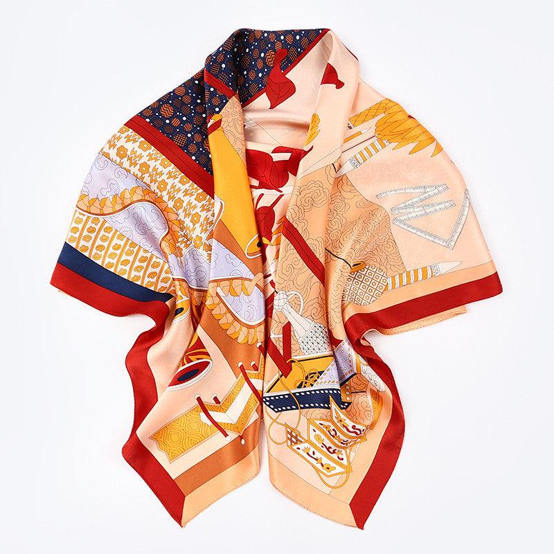 Square Scarf Windproof And Warm Heavy Silk Silk Scarf - melvincucci