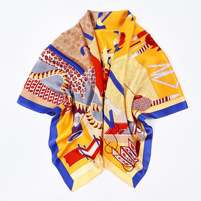 Square Scarf Windproof And Warm Heavy Silk Silk Scarf - melvincucci