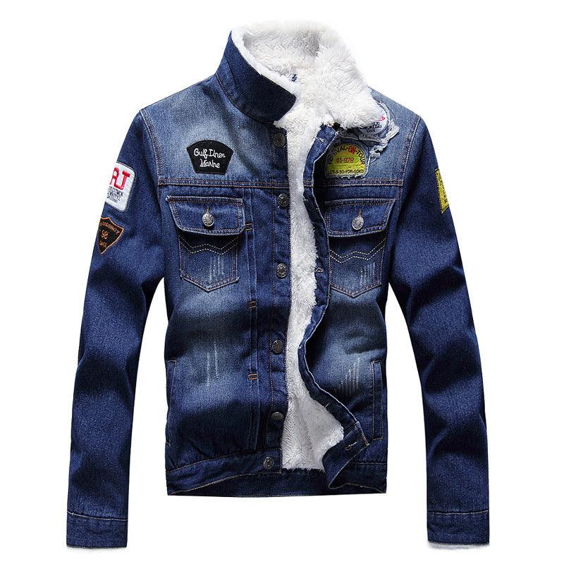 Stamped denim jacket coat oversized denim - melvincucci