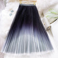 Starry Sky Gradient Color Mesh Skirt Women - melvincucci