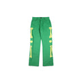 Street Green Embroidery Bone Loose Wash Denim Casual Pants Men - melvincucci