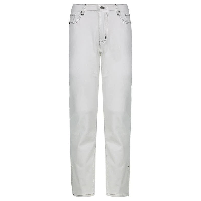 Street High Waist Slimming Denim Trousers Women - melvincucci