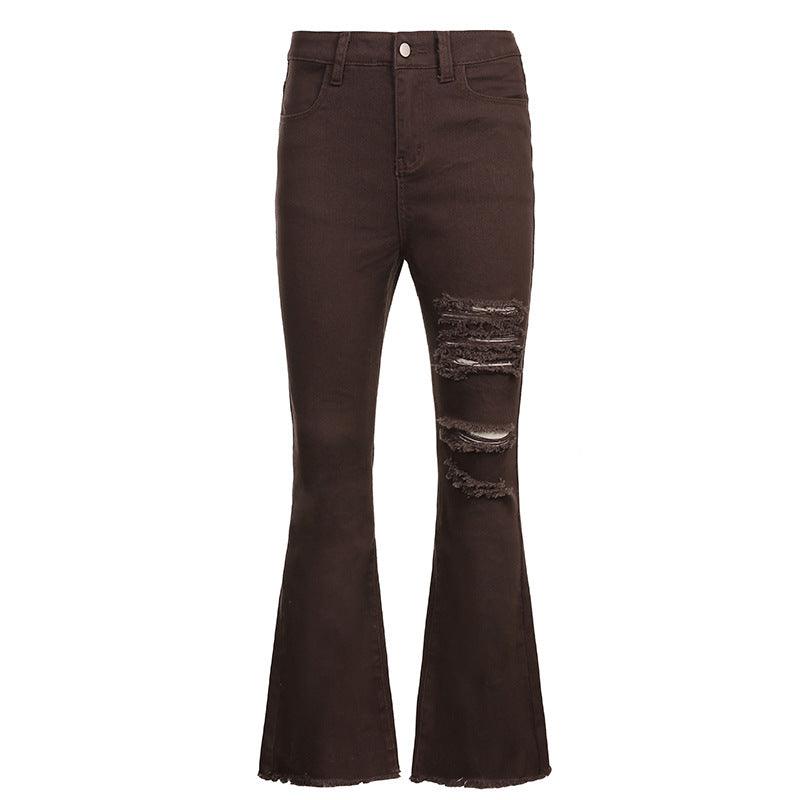 Street High Waist Slimming Denim Trousers Women - melvincucci