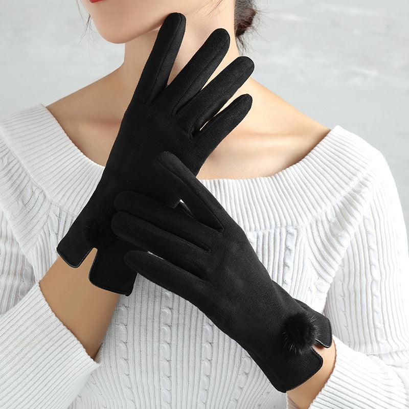 Suede Glove Warm Finger Gloves - melvincucci