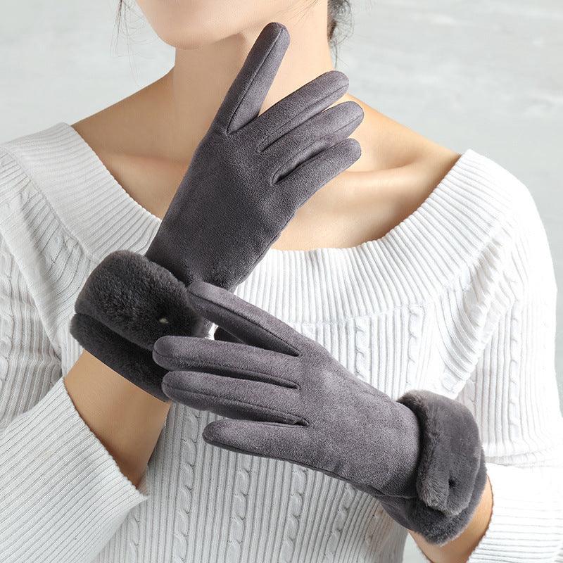 Suede Glove Warm Finger Gloves - melvincucci
