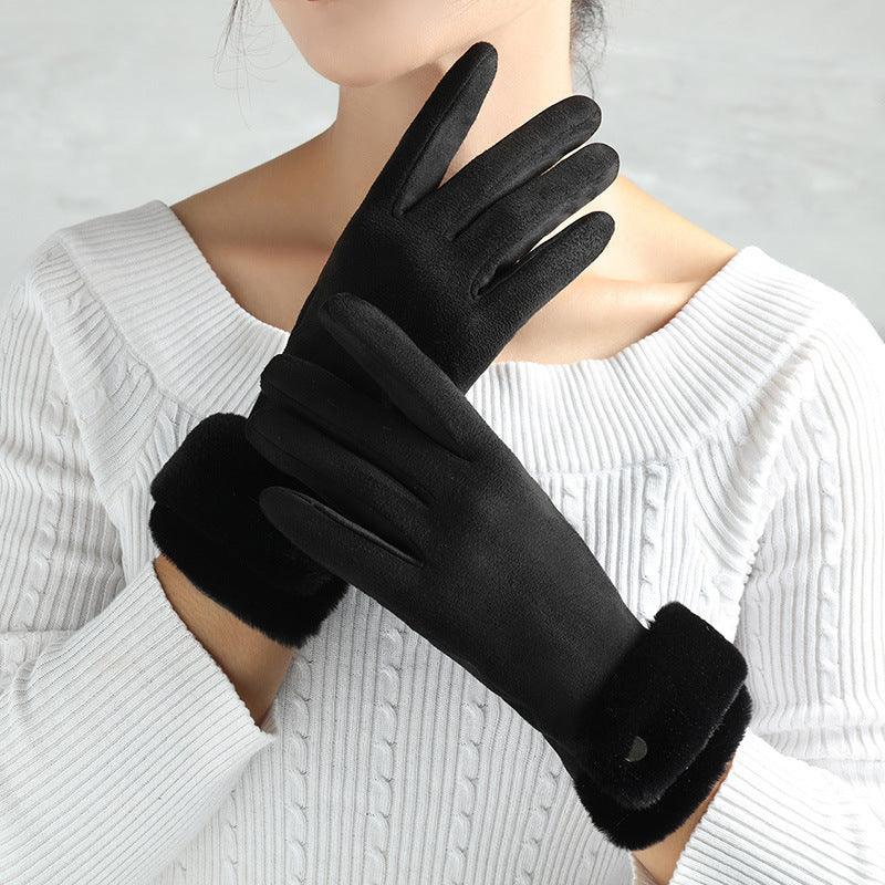 Suede Glove Warm Finger Gloves - melvincucci