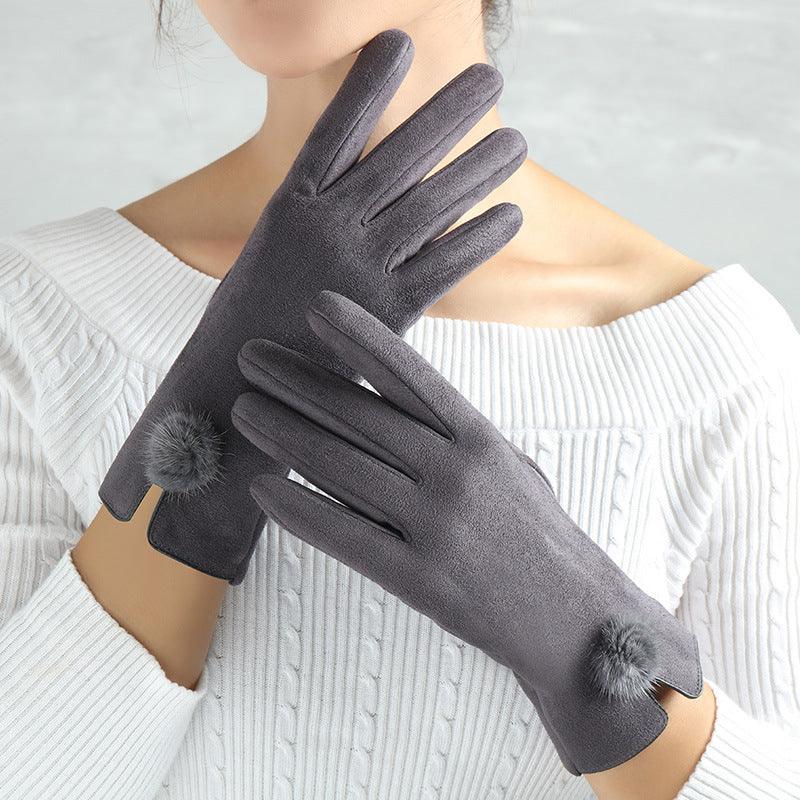 Suede Glove Warm Finger Gloves - melvincucci
