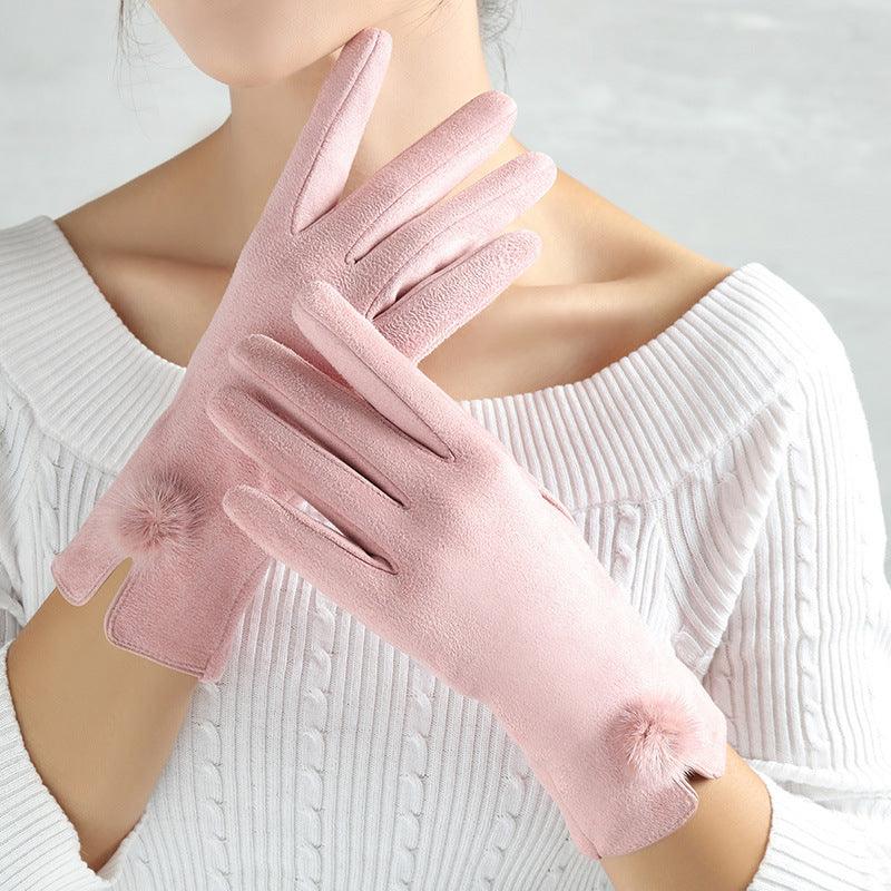 Suede Glove Warm Finger Gloves - melvincucci