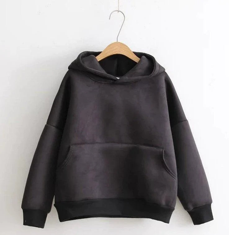 Suede Sweatshirt Hoodie - melvincucci