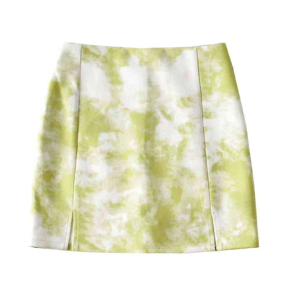 Suede Tie-Dye Skirt Women - melvincucci