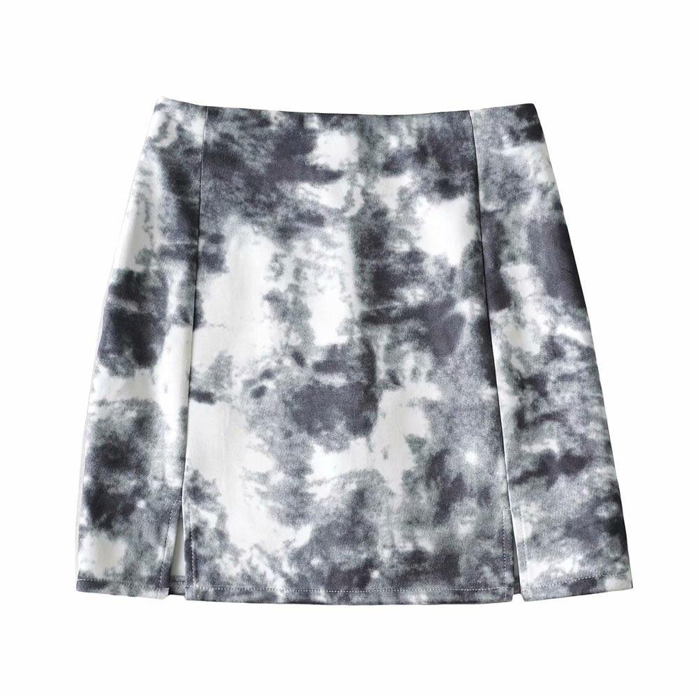 Suede Tie-Dye Skirt Women - melvincucci