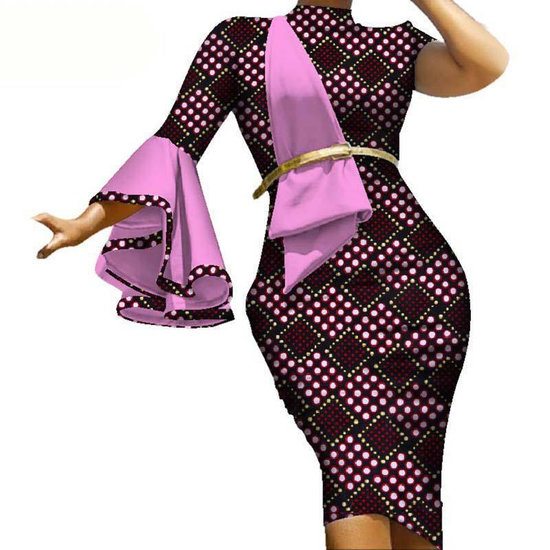Summer African Dress Ruffle Mid Skirt - melvincucci