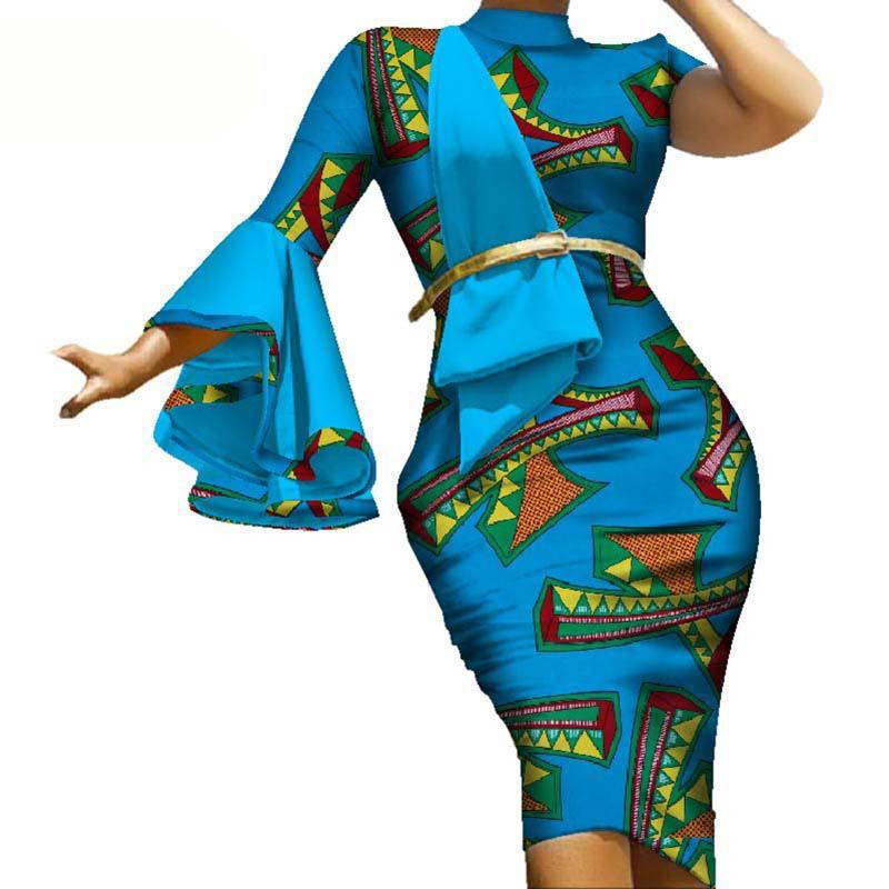 Summer African Dress Ruffle Mid Skirt - melvincucci
