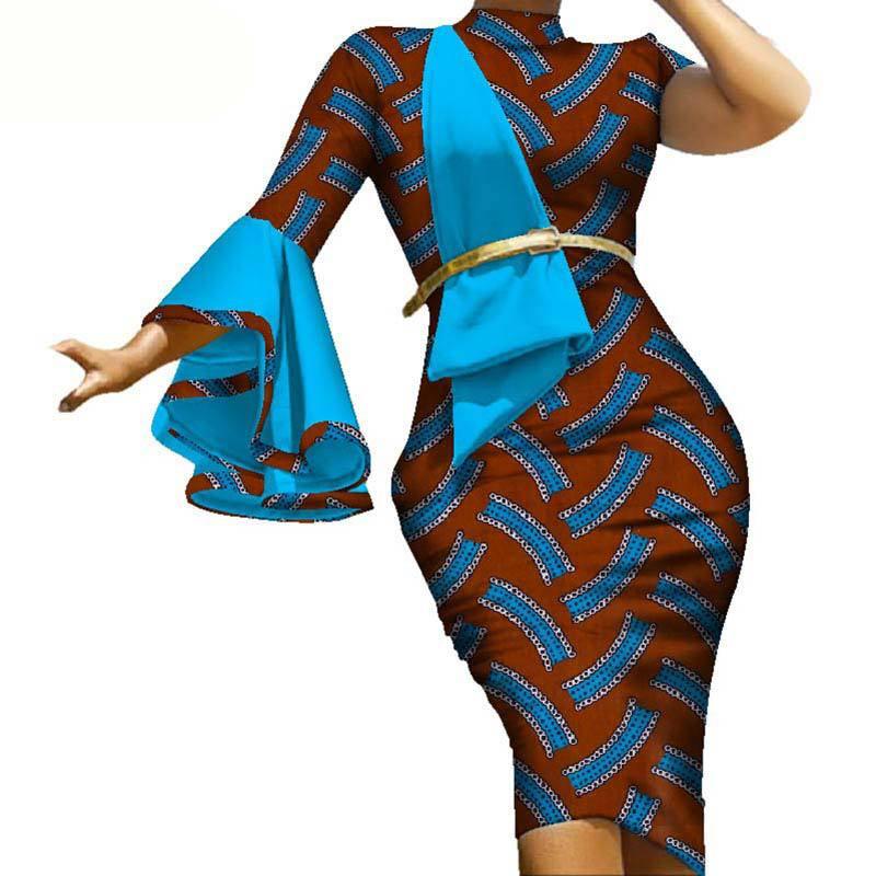 Summer African Dress Ruffle Mid Skirt - melvincucci