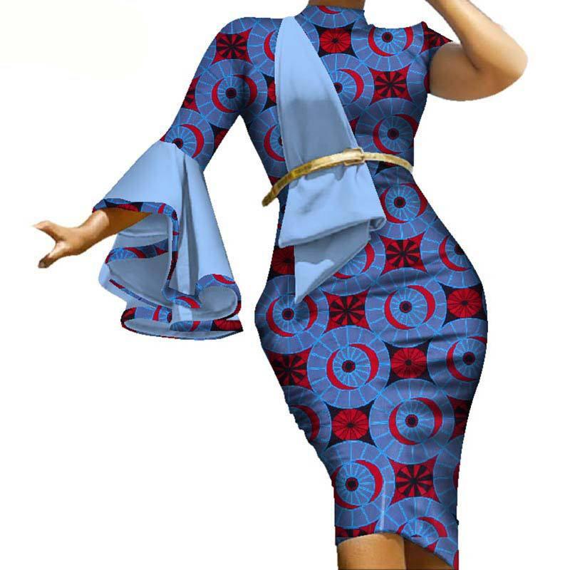 Summer African Dress Ruffle Mid Skirt - melvincucci