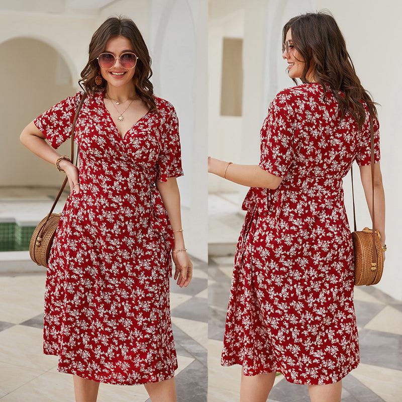 Summer Beach Floral Casual Plus Size Dress - melvincucci