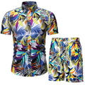 Summer Men's Casual Suit Korean Style Slim Short-Sleeved Shirt Men's Beachwear - melvincucci